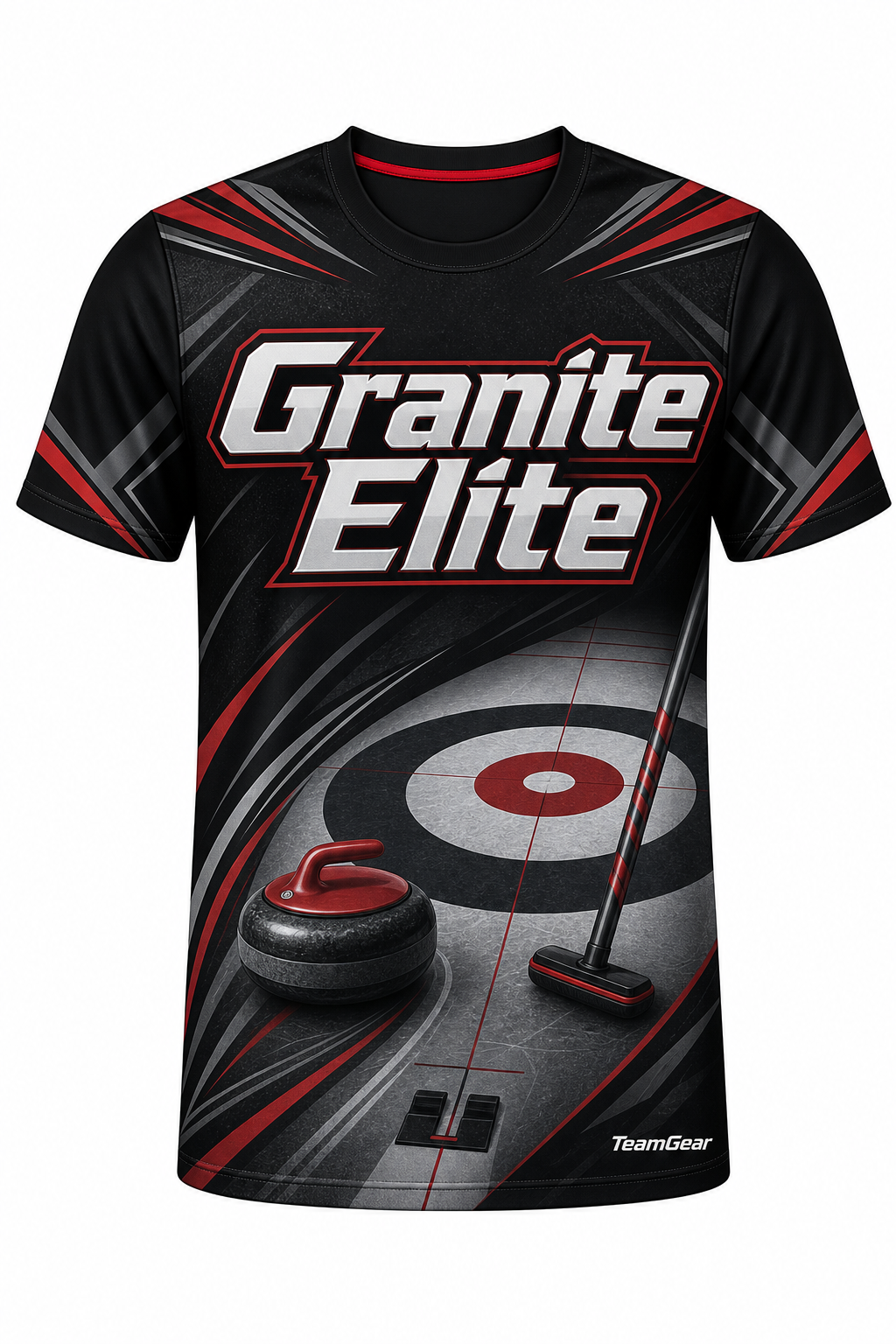 Granite Elite Black Curling Jersey design