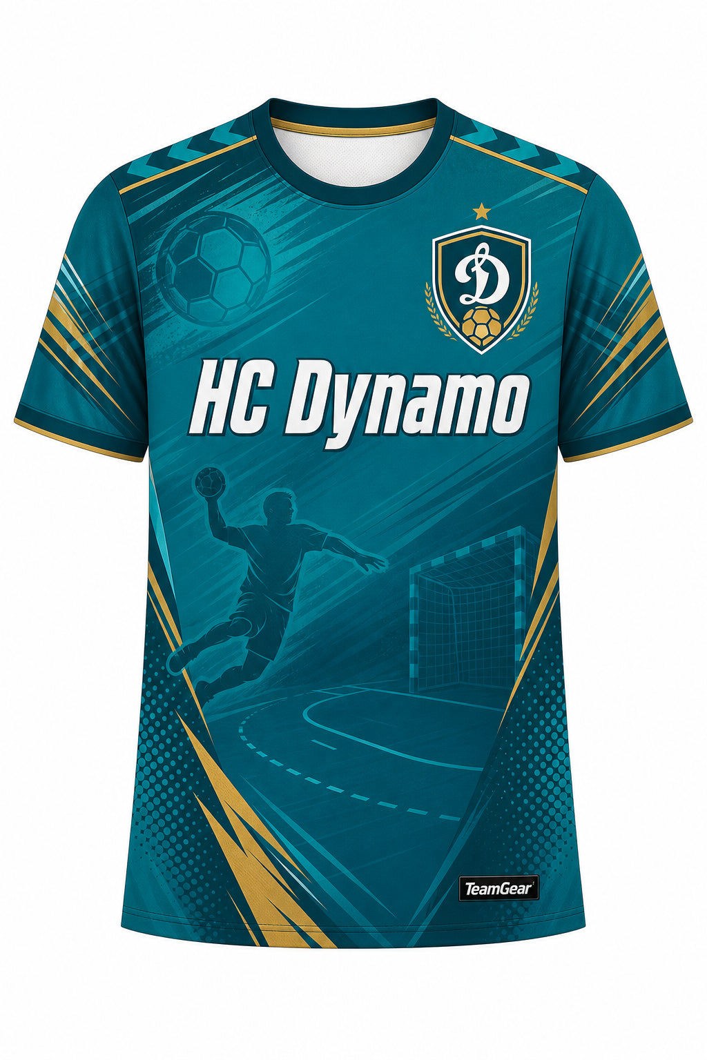 HC Dynamo Teal Handball Jersey design