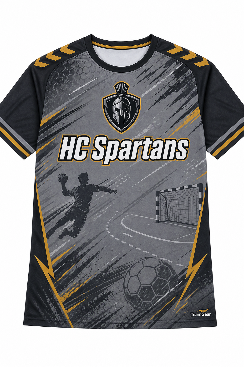HC Spartans Grey Handball Jersey design