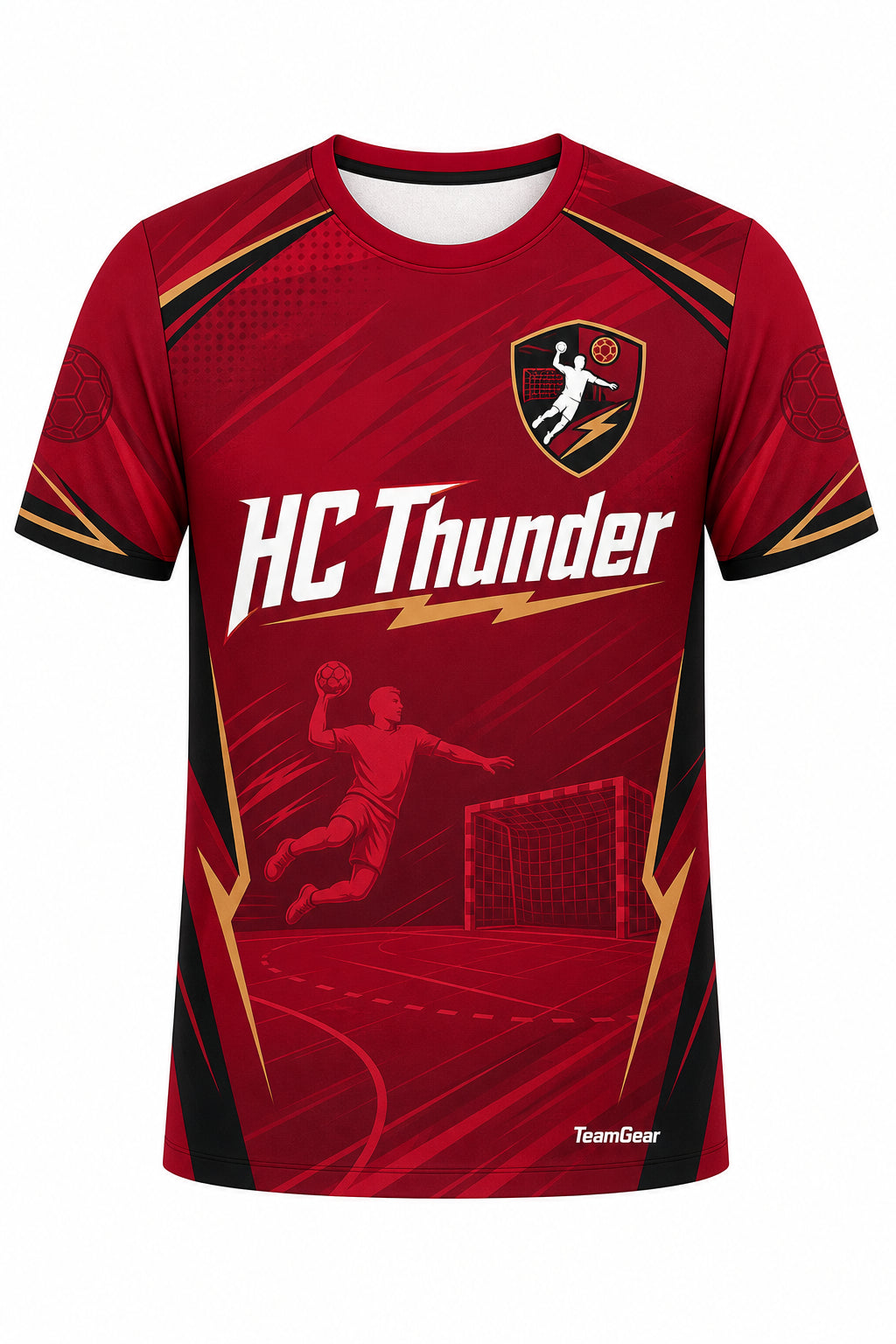 HC Thunder Crimson Handball Jersey design