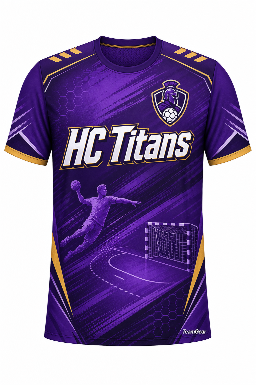 HC Titans Purple Handball Jersey design