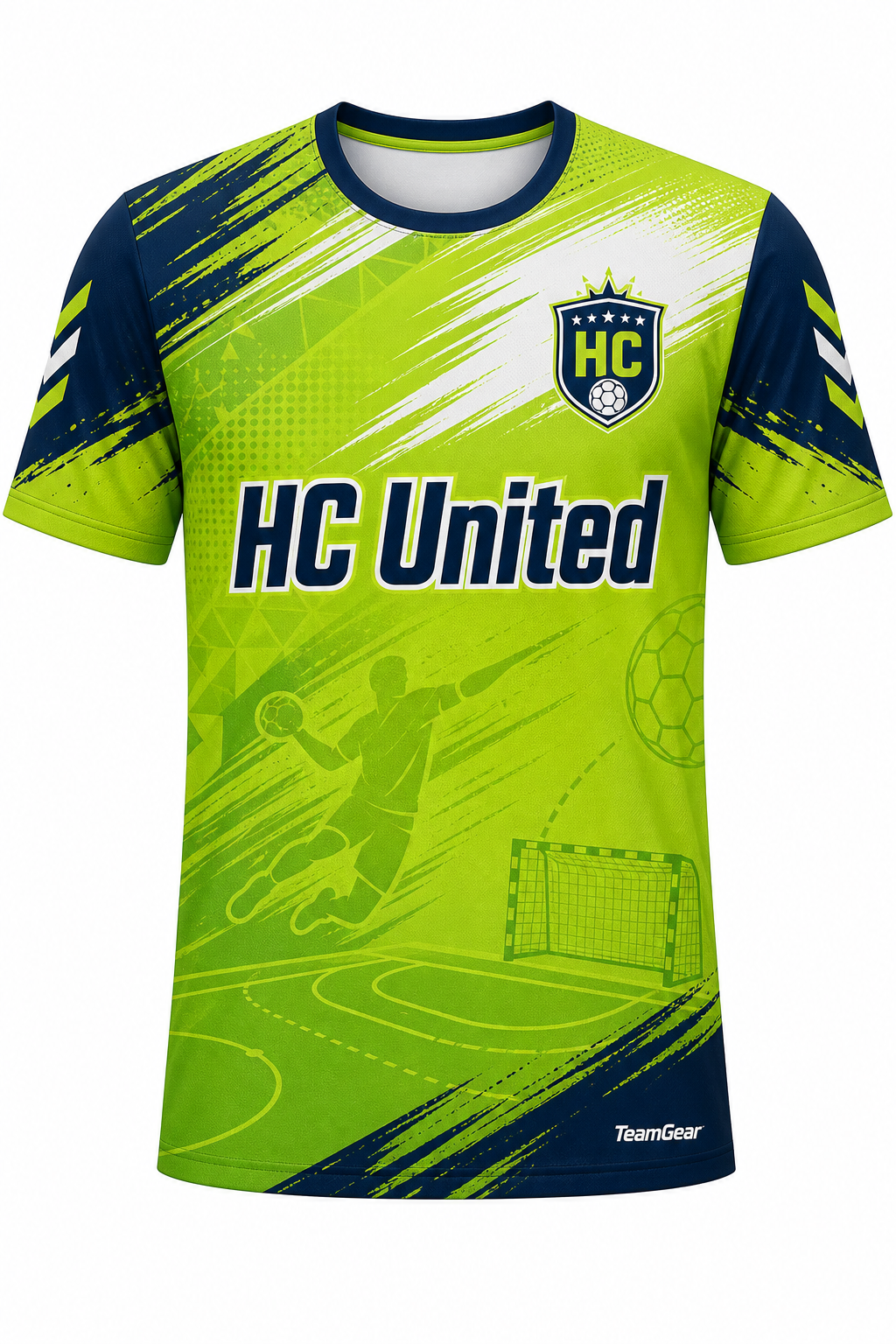 HC United Lime Handball Jersey design