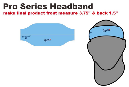 Bisons Slo Pitch Headband with custom name and number on the back