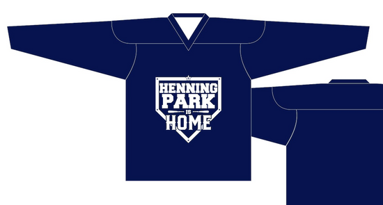 custom full sublimation hockey jersey in dark blue