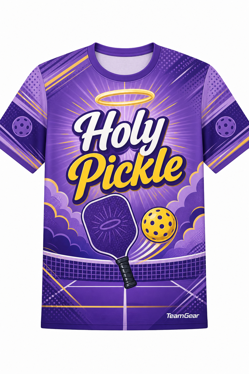 Holy Pickle Purple Pickleball Jersey with name and number