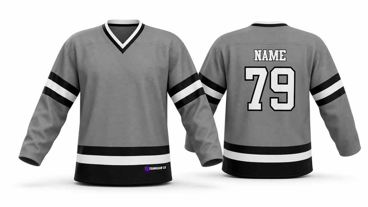 House League Hockey Jersey Grey/Black/White