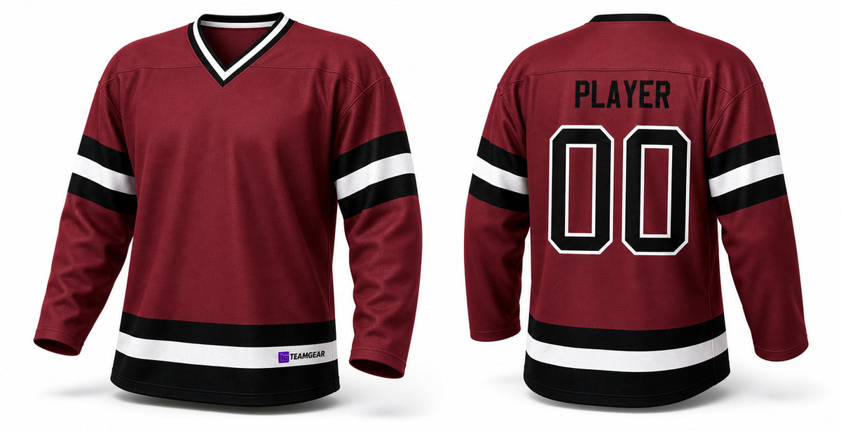House League Hockey Jersey Maroon/Black/White