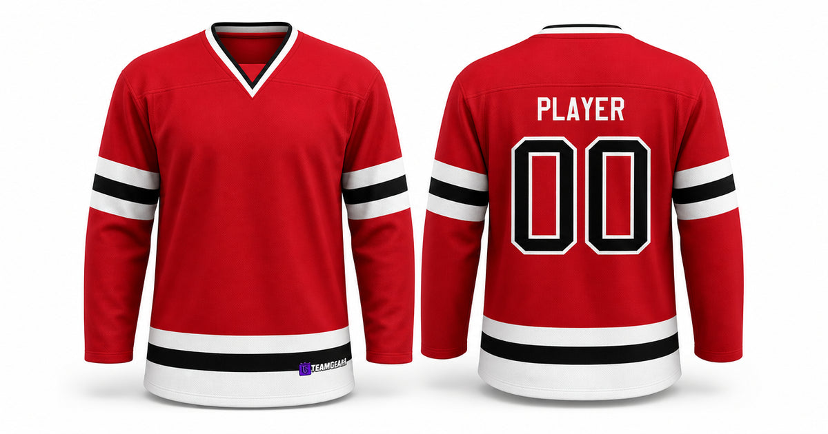 House League Hockey Jersey Red/White/Black