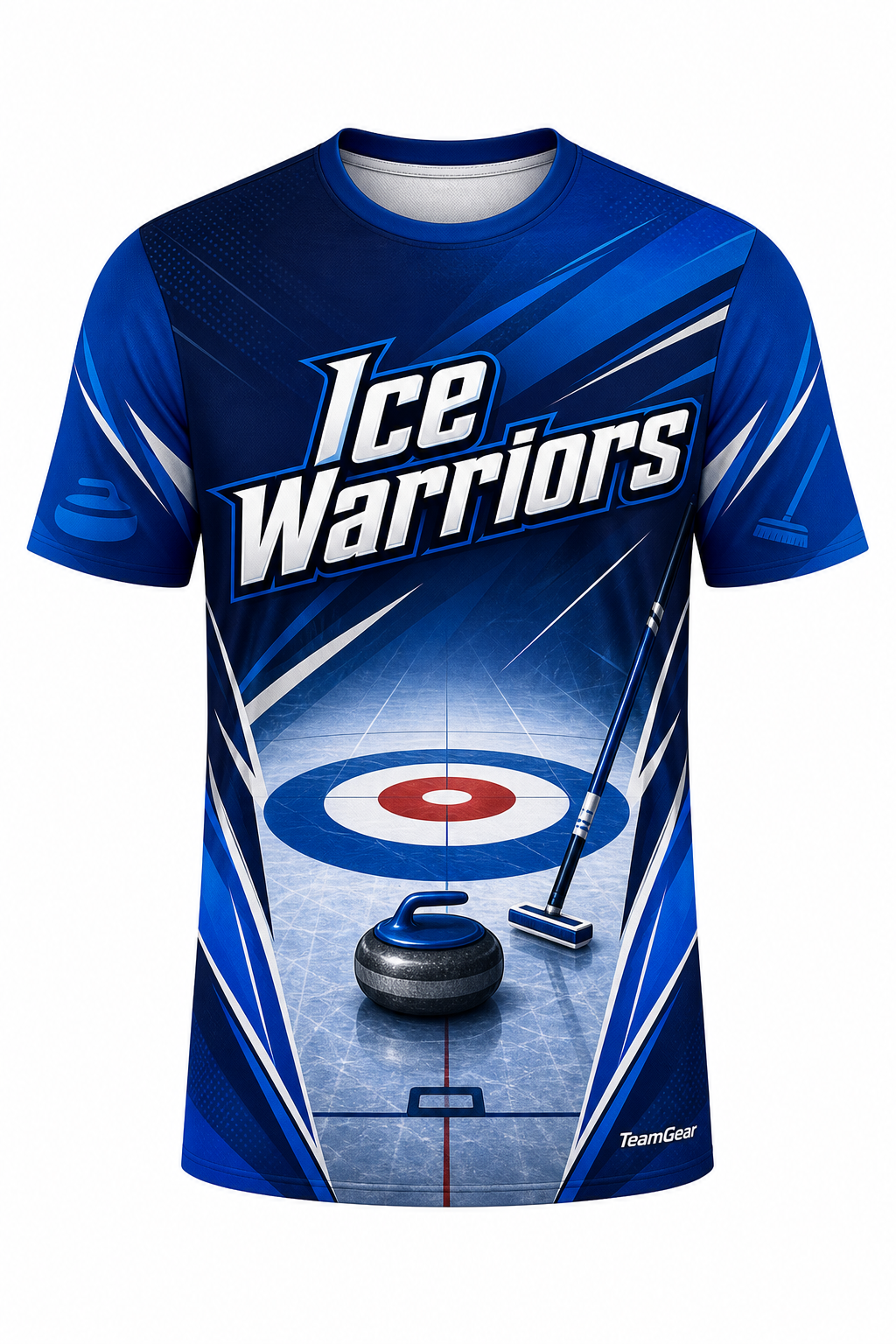 Ice Warriors Blue Curling Jersey design