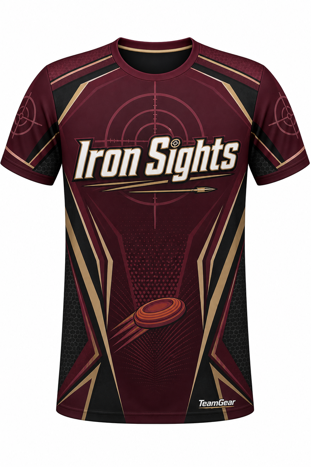 Iron Sights Maroon Shooting Jersey design