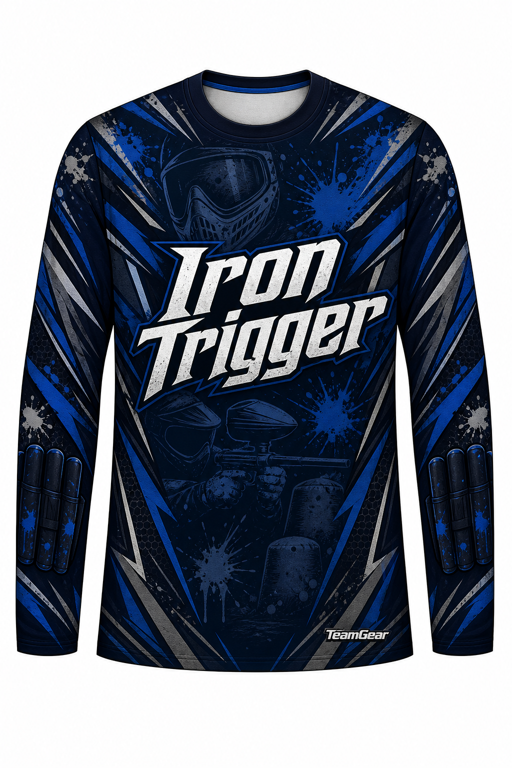 Iron Trigger Navy Long Sleeve Paintball Jersey design