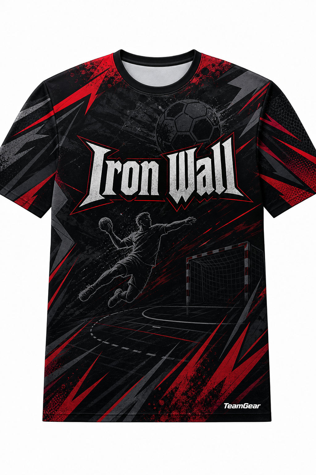 Iron Wall Black Handball Jersey design