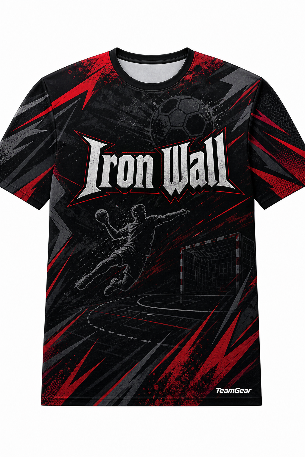 Iron Wall Black Handball Jersey design
