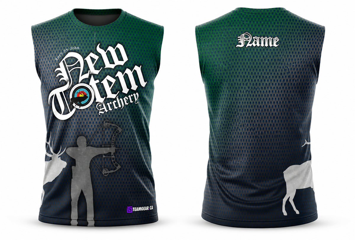 KIDS Archery Zip-Neck Jersey - front and back view