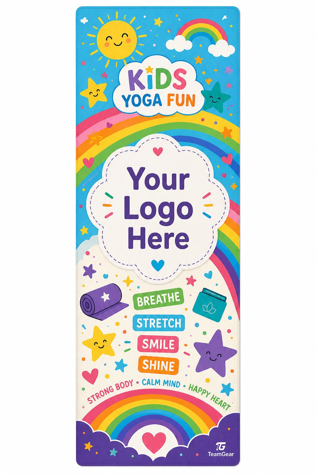 Kids Yoga Fun Custom Yoga Mat — custom mma yoga mat flat design — TeamGear Canada