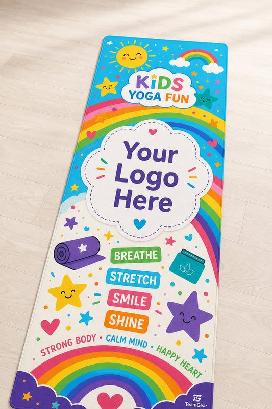 Kids Yoga Fun Custom Yoga Mat — custom yoga mat studio product photo — TeamGear Canada