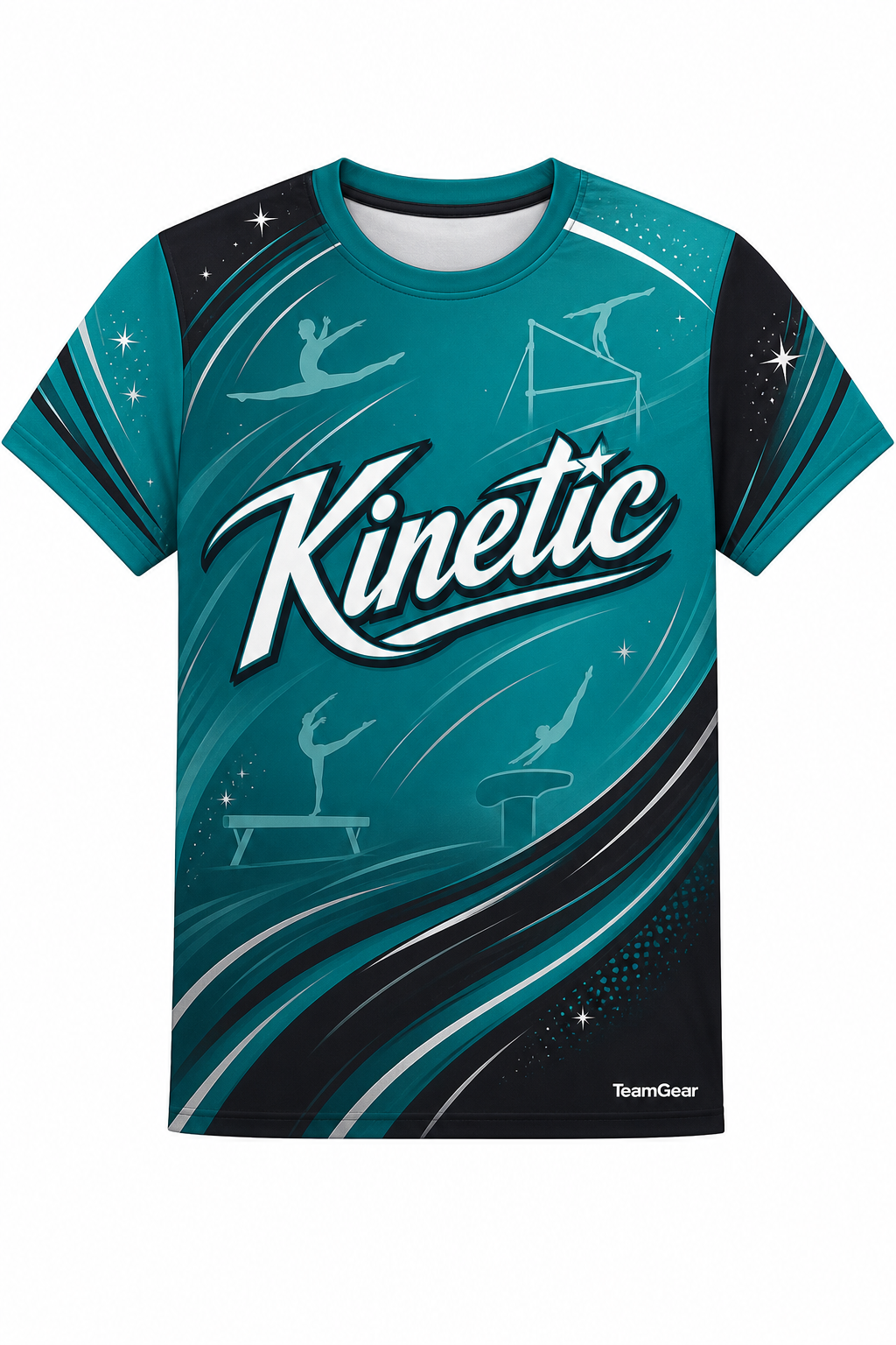 Kinetic Teal Gymnastics Jersey with name and number