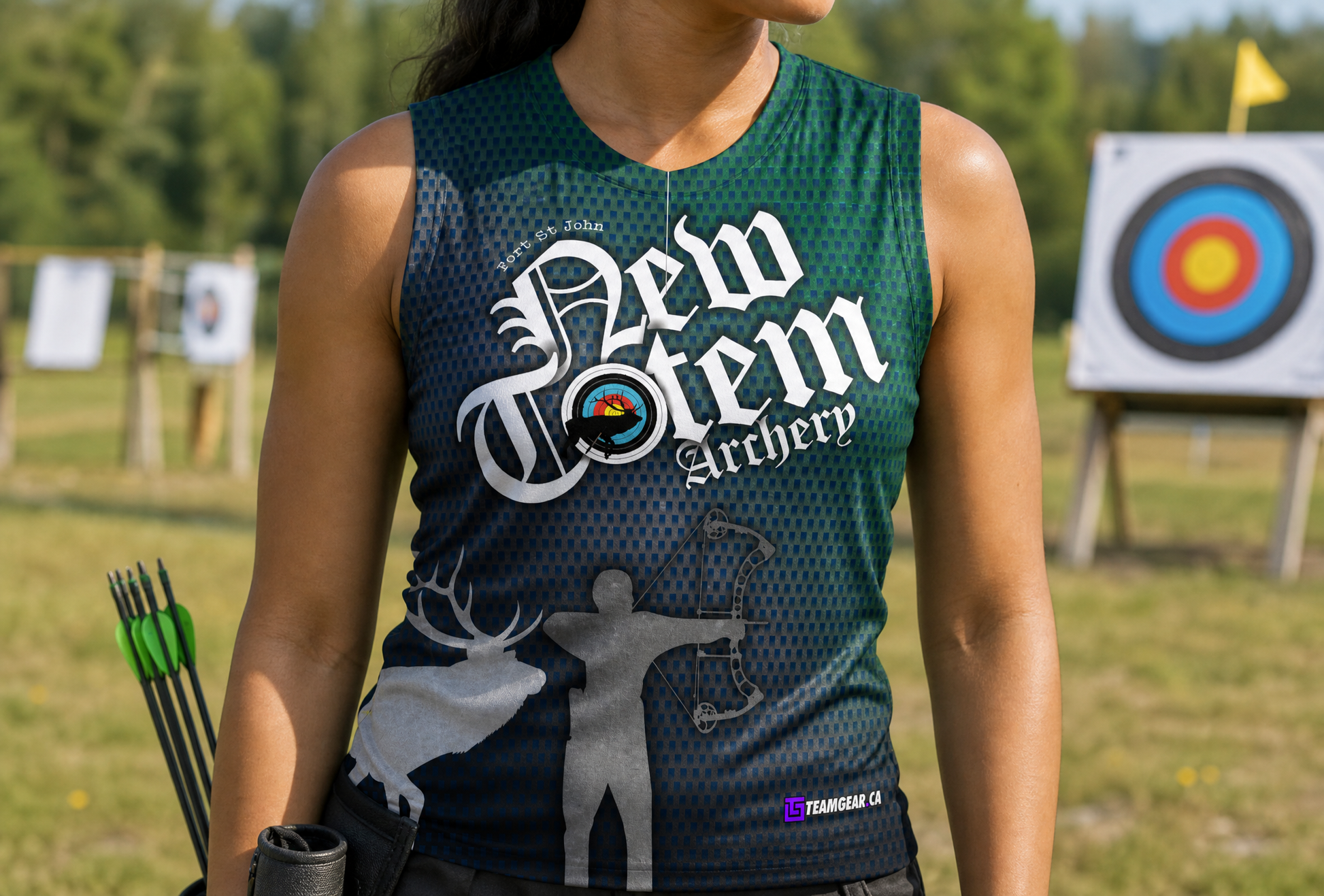 LADIES Archery Hoodie — custom archery hoodie worn on model — TeamGear Canada