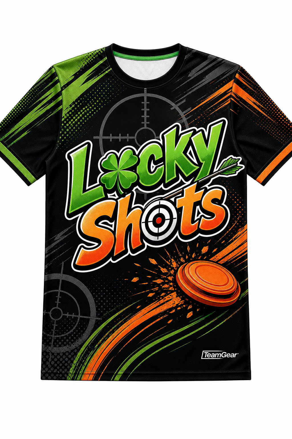 Lucky Shots Black Shooting Jersey design