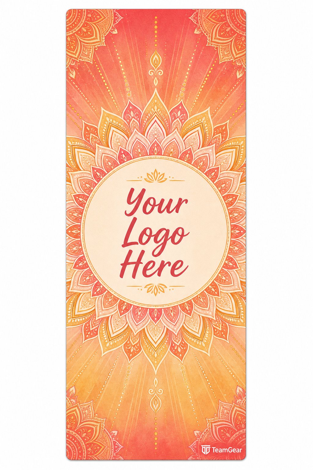 Mandala Sunrise Custom Yoga Mat — custom mma yoga mat flat design — TeamGear Canada