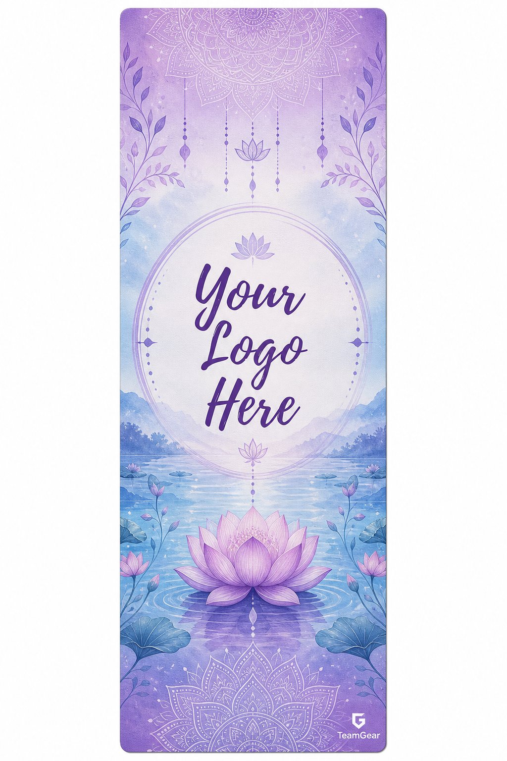 Meditation Calm Custom Yoga Mat — custom yoga mat flat design — TeamGear Canada