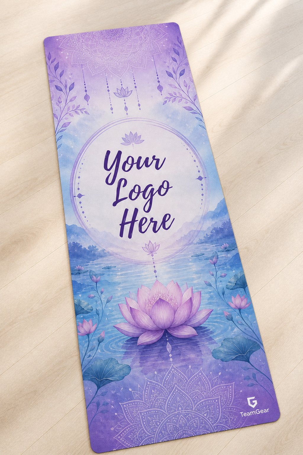 Meditation Calm Custom Yoga Mat — custom yoga mat studio product photo — TeamGear Canada