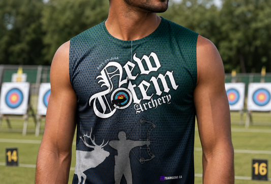 MENS Archery T-shirt Jersey — custom archery jersey worn on model — TeamGear Canada