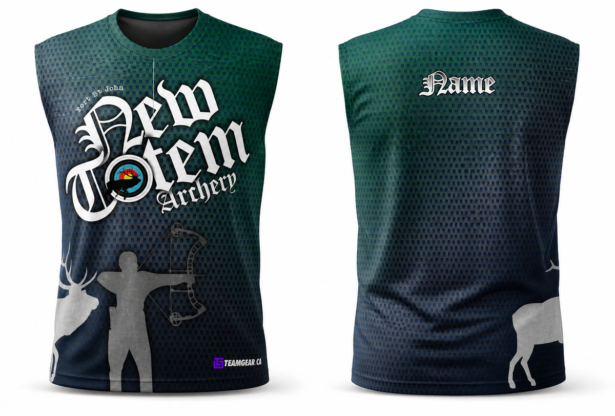 MENS Archery Zip-Neck Jersey - front and back view
