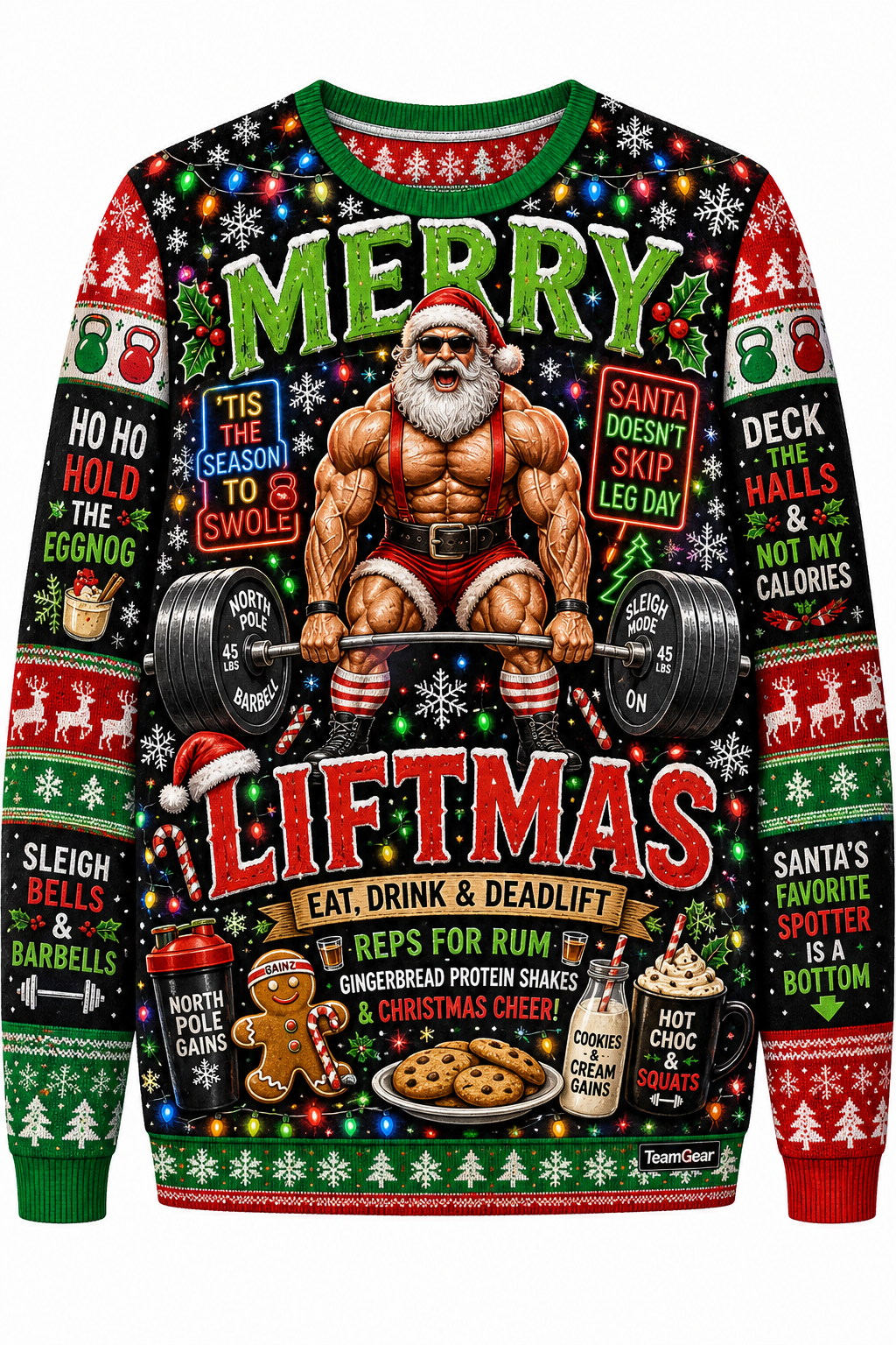 Merry Liftmas Ugly Christmas Sweater design