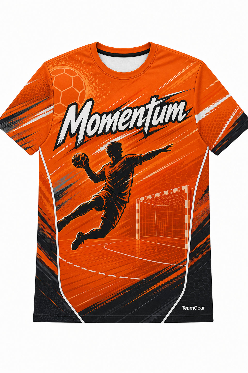 Momentum Orange Handball Jersey design