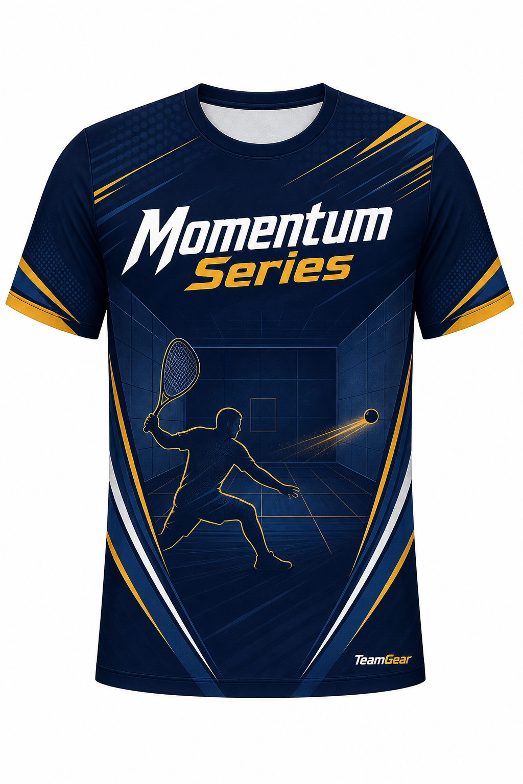 Momentum Series Navy Racquetball Jersey design
