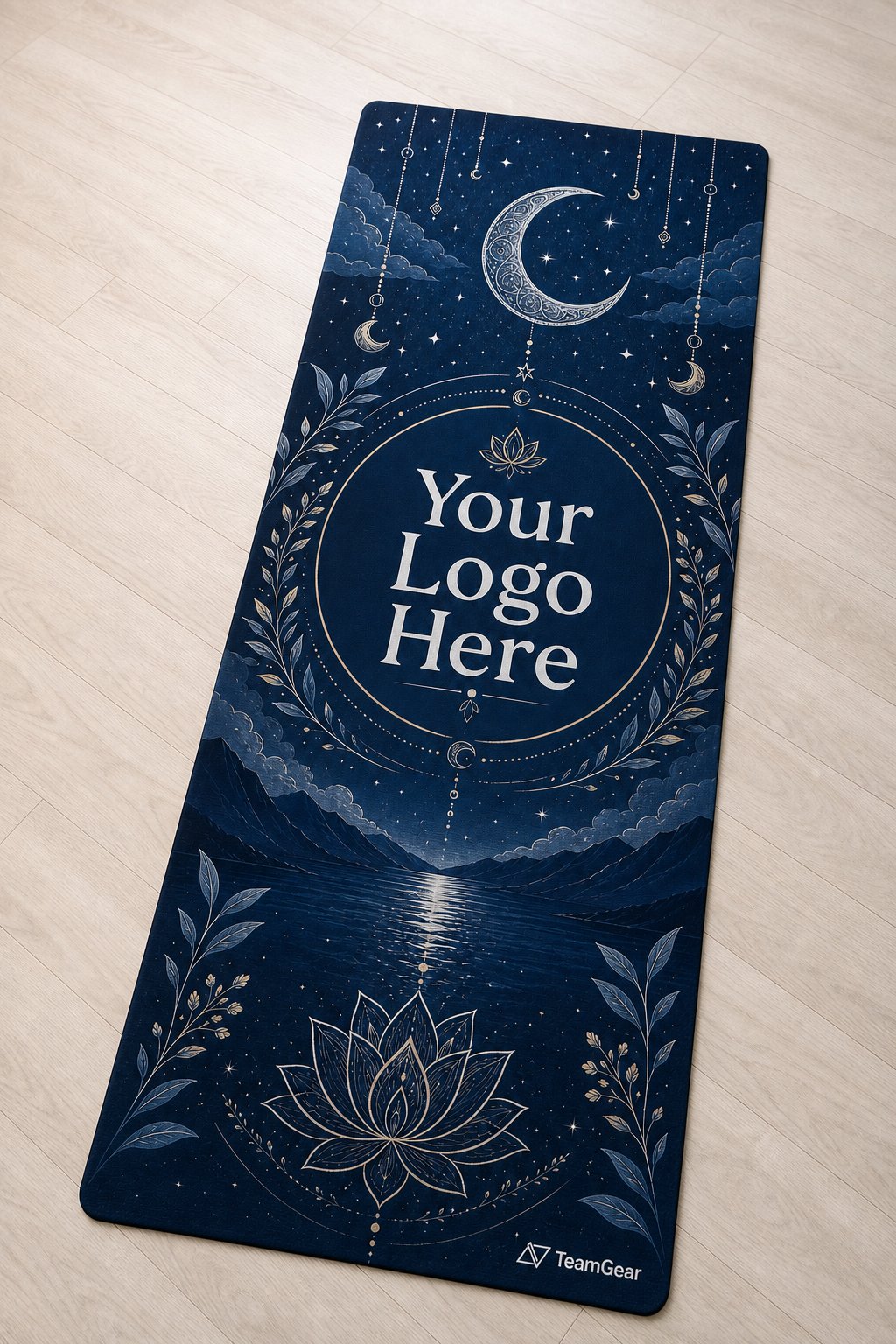 Moonlight Restorative Custom Yoga Mat — custom yoga mat studio product photo — TeamGear Canada
