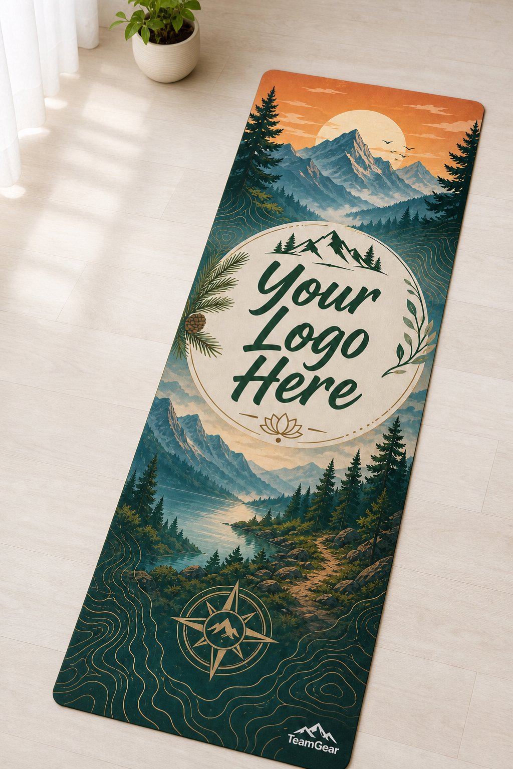 Mountain Retreat Custom Yoga Mat — custom yoga mat studio product photo — TeamGear Canada