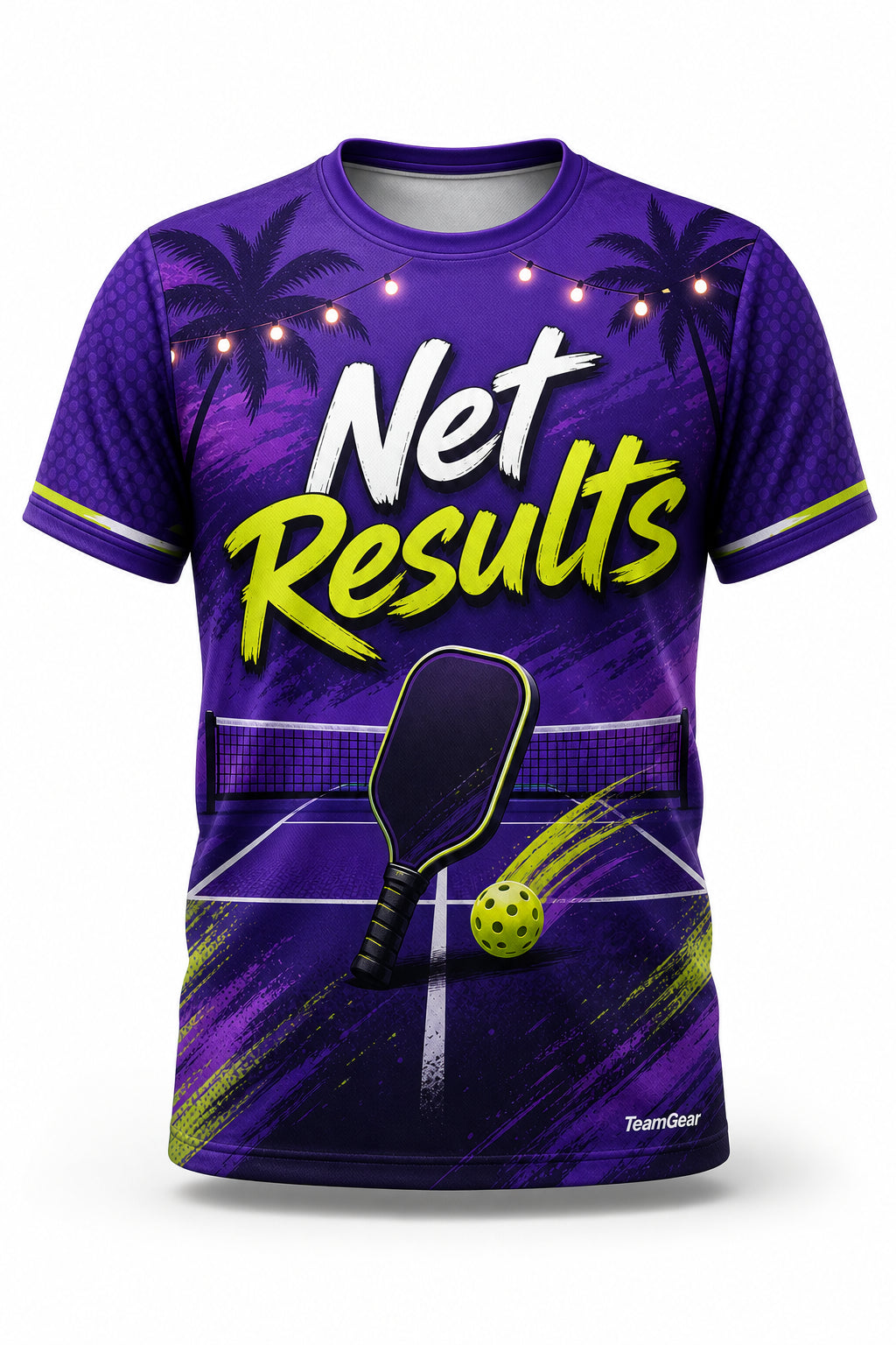 Net Results Purple Pickleball Jersey - front and back view
