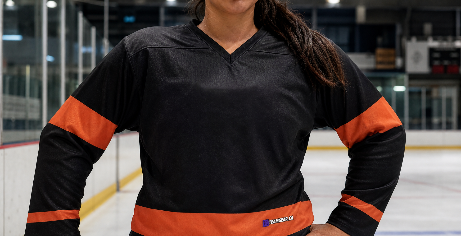 NHL Inspired Hockey Jersey: Philadelphia Flyers Black Stadium Series — custom hockey jersey worn on model — TeamGear Canada