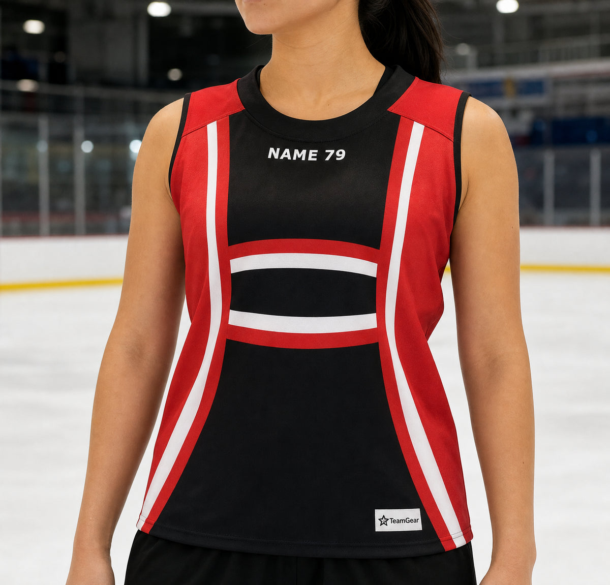 NHL Inspired Hockey Socks: Ottawa Senators 3rd Alternate 2008-2011 — custom hockey socks worn on model — TeamGear Canada