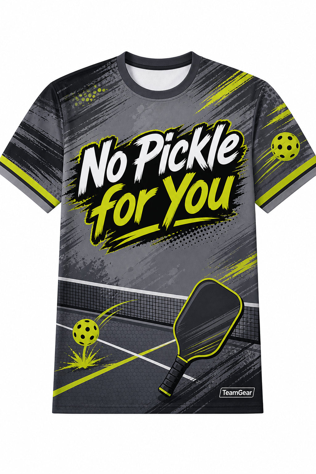 No Pickle for You Grey Pickleball Jersey with name and number