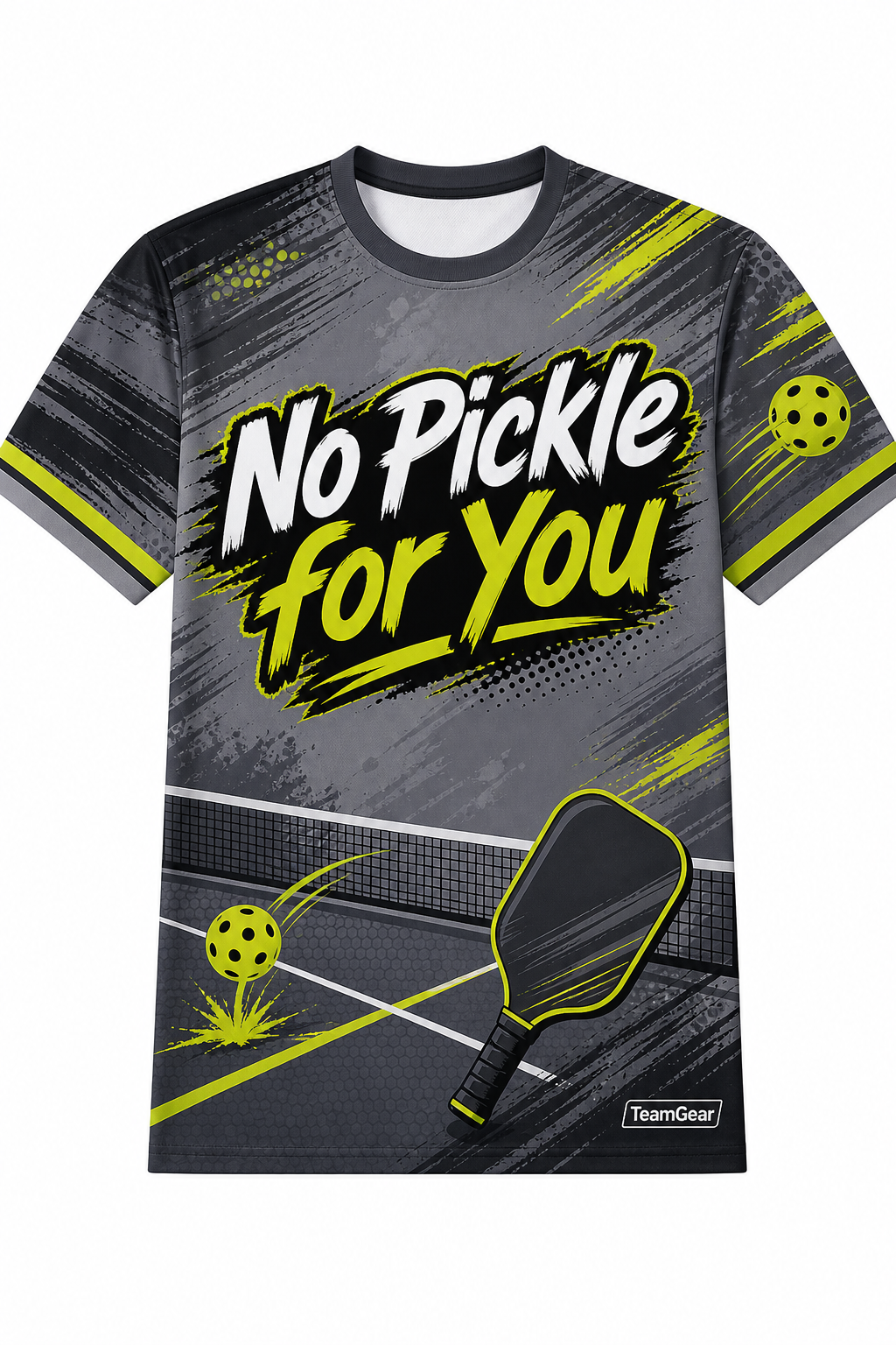 No Pickle for You Grey Pickleball Jersey with name and number