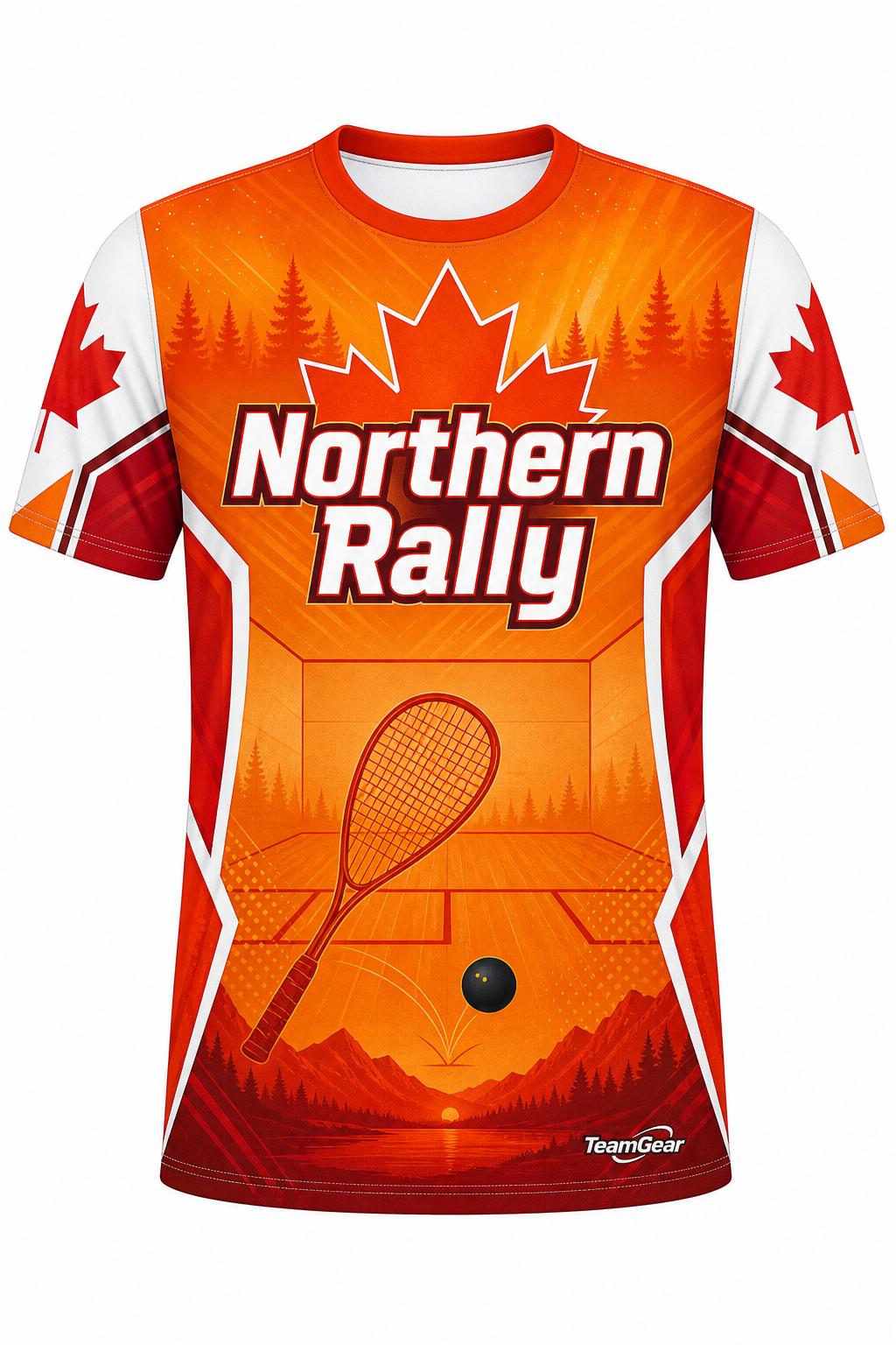 Northern Rally Orange Squash Jersey with name and number