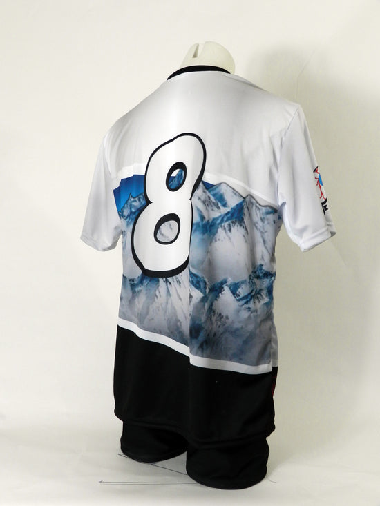 custom white and blue table tennis jerseys, available with endless design options
