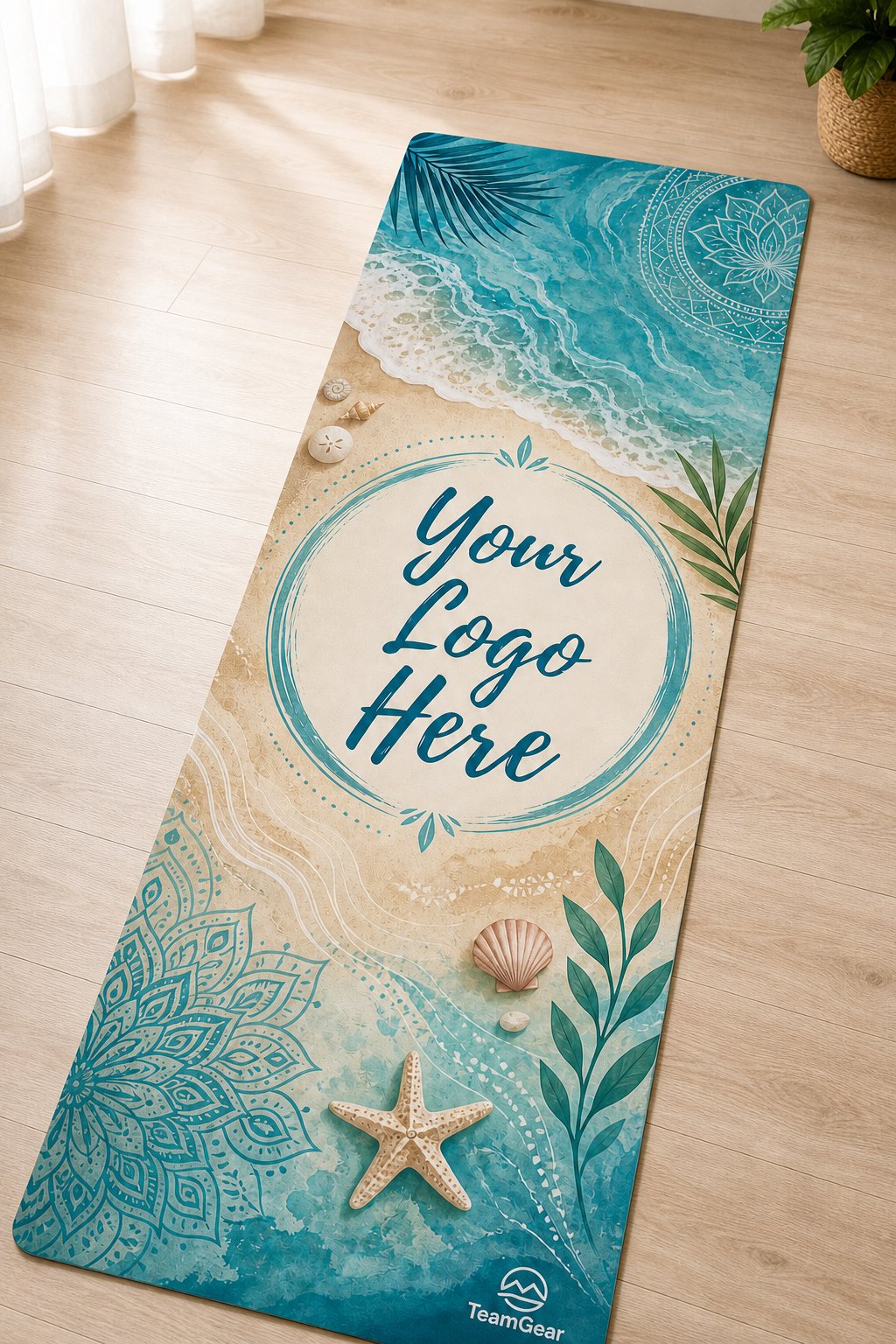 Ocean Breeze Custom Yoga Mat — custom yoga mat studio product photo — TeamGear Canada