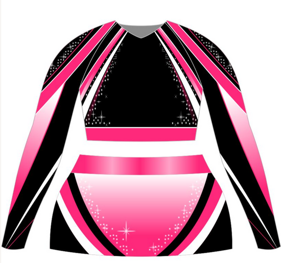 pink cheerleading uniform made in Canada