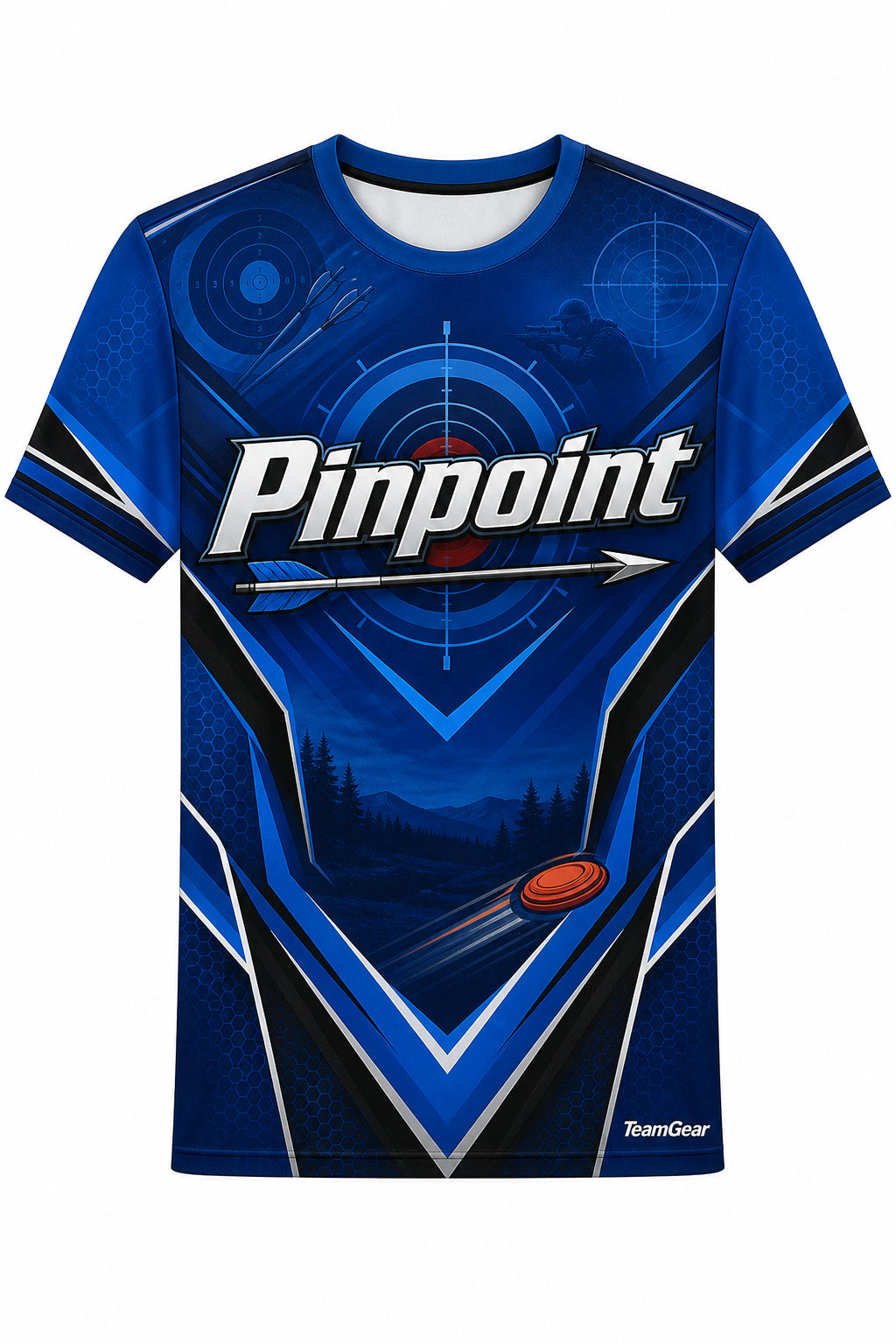 Pinpoint Blue Shooting Jersey design