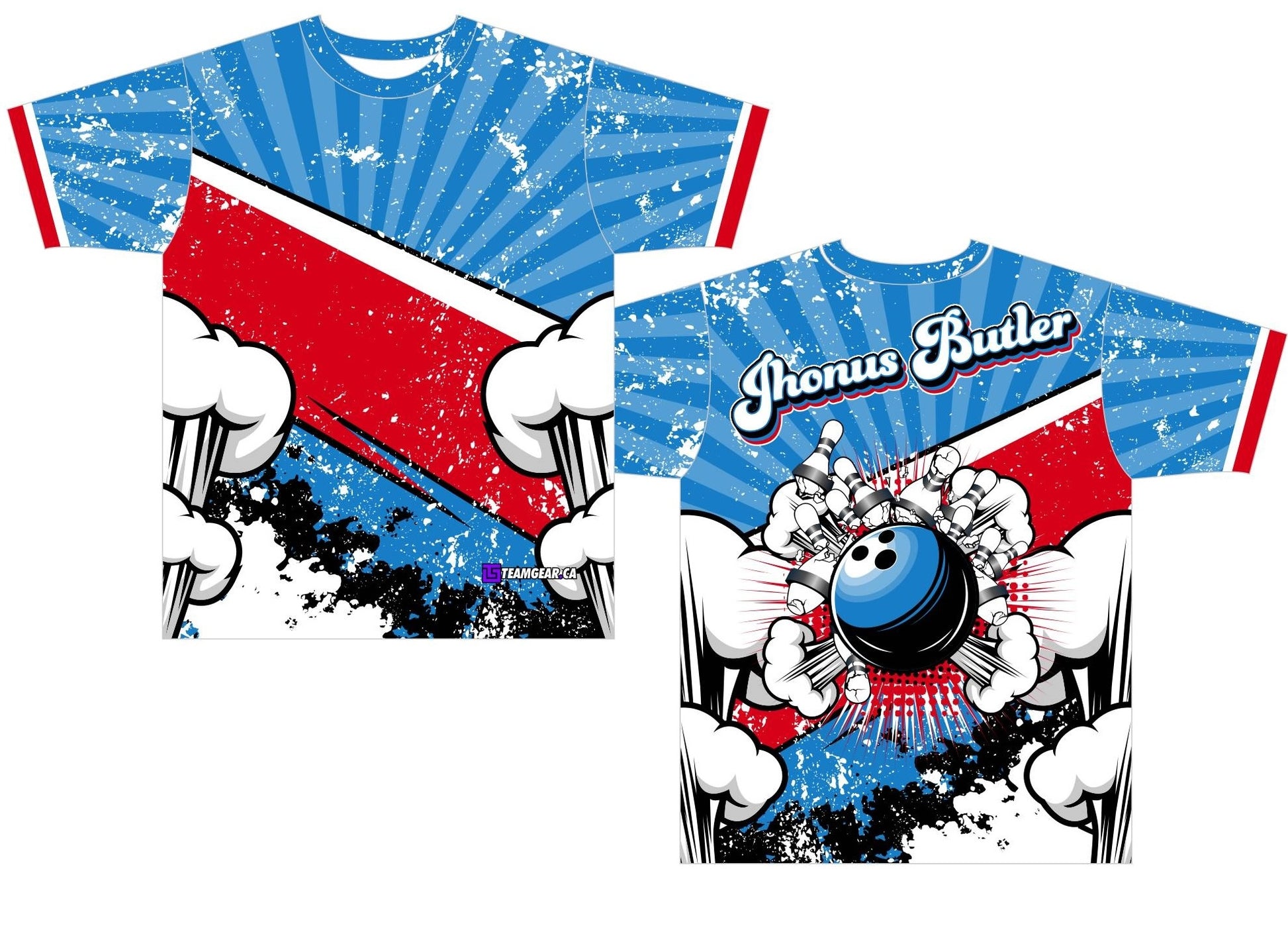 Pop Art Comic Bowling t shirt Jersey