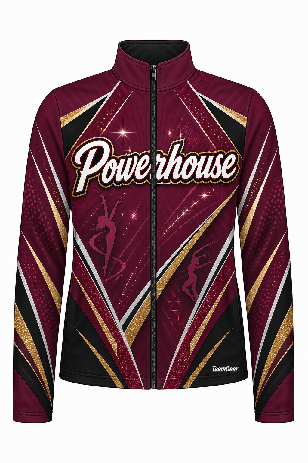 Powerhouse Maroon Dance Jacket design
