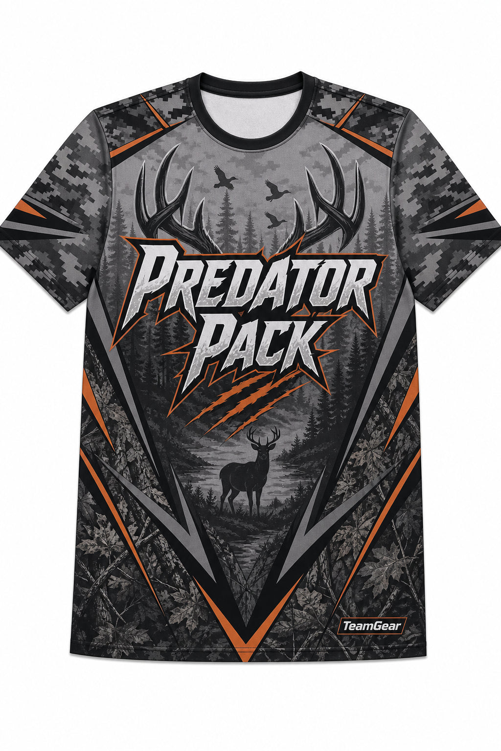 Predator Pack Grey Hunting Jersey design