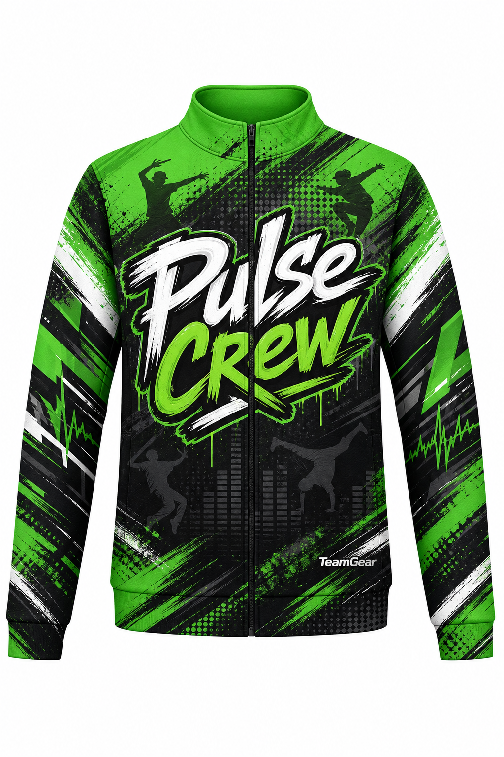 Pulse Crew Green Dance Jacket design