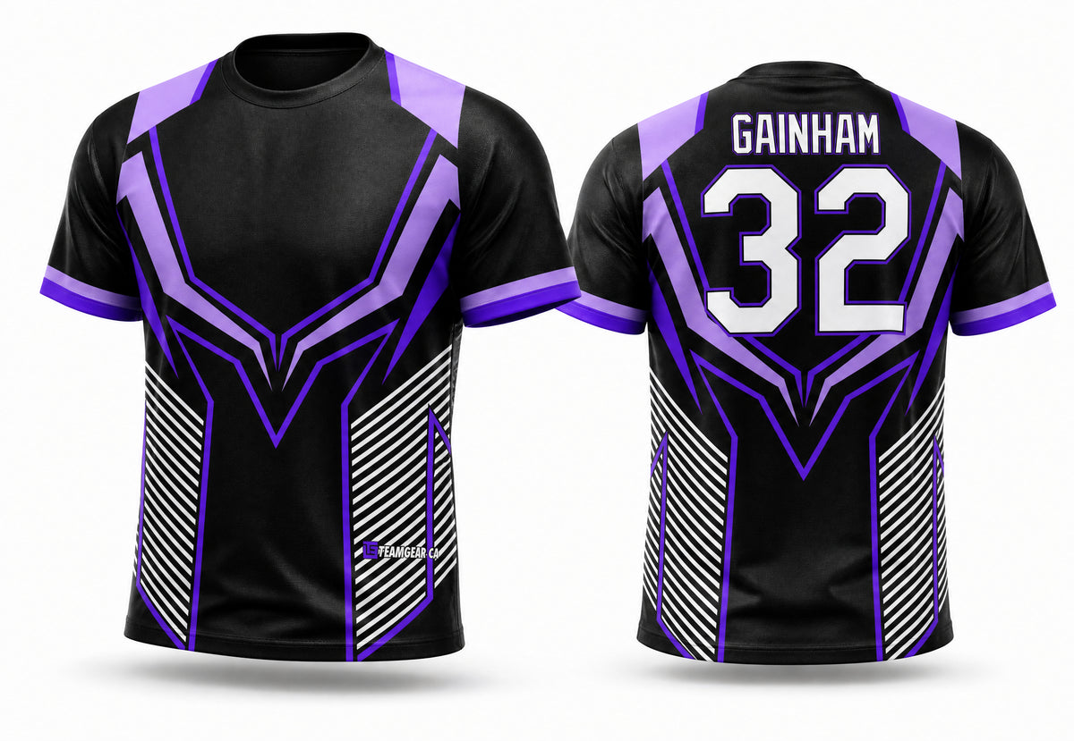 Purple Softball Jersey - front and back view