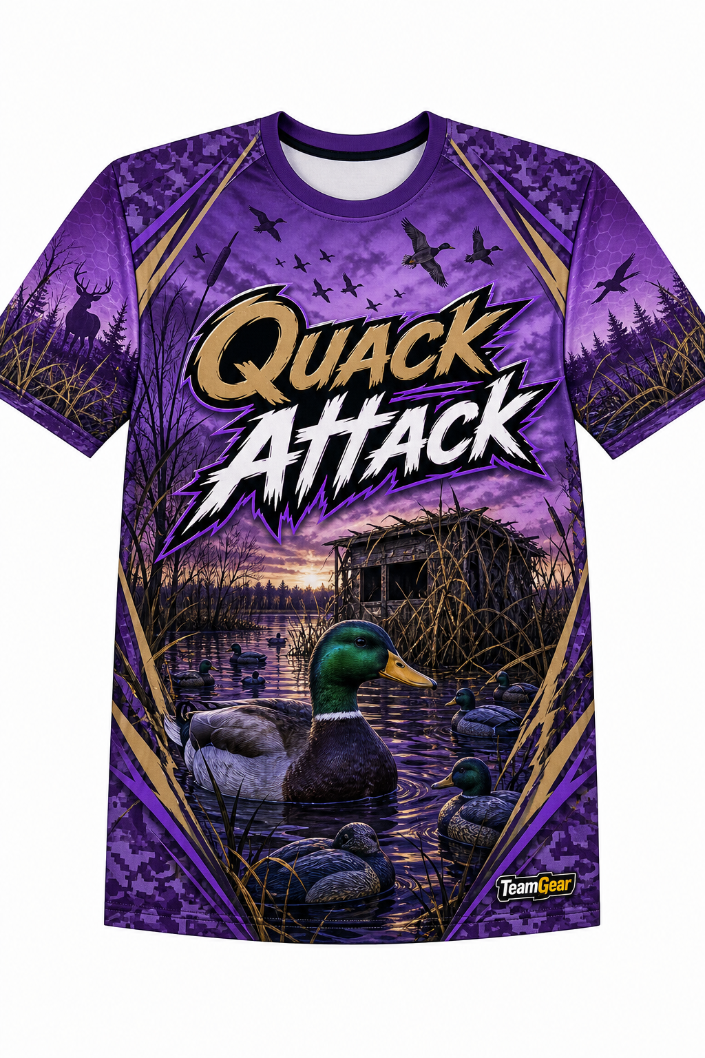 Quack Attack Purple Hunting Jersey design