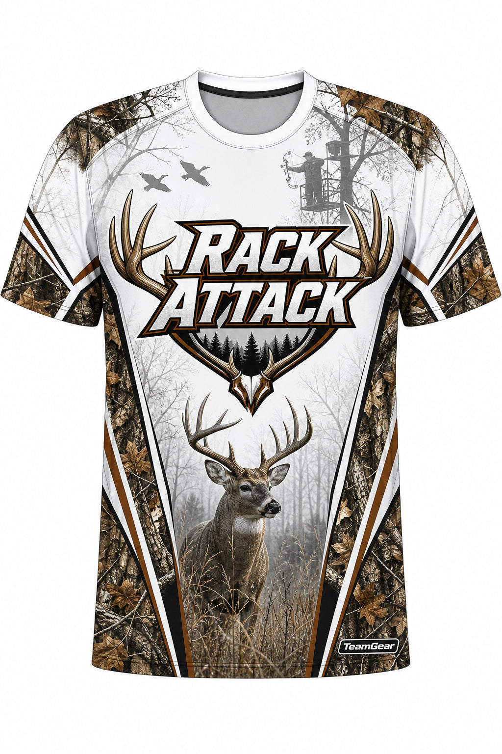 Rack Attack White Hunting Jersey design